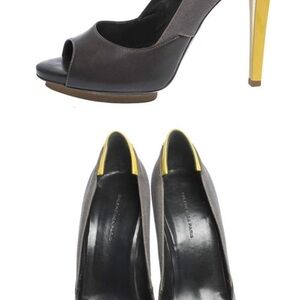 Balenciaga Black and Yellow Stiletto Heels